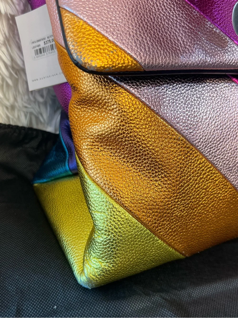 💜KURT GEIGER LONDON XXL LEATHER KENSINGTON BAG💜NWT